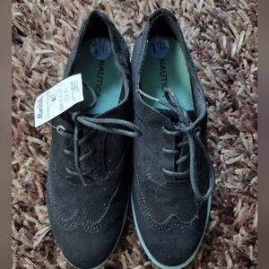 Nautica Oxford Women's Black and Blue Lace-Up Shoes